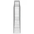 Paniers à gabions arqués 9 pcs 400x50x180/200 cm Fer galvanisé