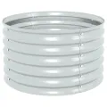Lit surélevé de jardin 80x80x44 cm Acier galvanisé Argenté