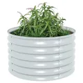 Lit surélevé de jardin 80x80x44 cm Acier galvanisé Argenté