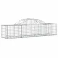 Paniers à gabions arqués 4 pcs 200x50x40/60 cm fer galvanisé