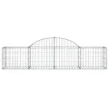 Paniers à gabions arqués 4 pcs 200x50x40/60 cm fer galvanisé