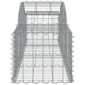 Paniers à gabions arqués 4 pcs 200x50x40/60 cm fer galvanisé