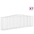 Paniers à gabions arqués 7 pcs 400x50x120/140 cm Fer galvanisé