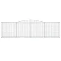 Paniers à gabions arqués 2 pcs 400x50x100/120 cm Fer galvanisé
