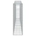 Panier de gabions arqué 400x30x100/120 cm Fer galvanisé