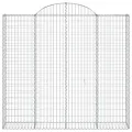 Paniers à gabions arqués 2 pcs 200x30x180/200 cm Fer galvanisé