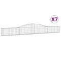 Paniers à gabions arqués 7 pcs 400x30x40/60 cm Fer galvanisé