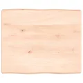 Dessus de table bois massif non traité bordure assortie
