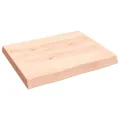 Dessus de table bois massif non traité bordure assortie