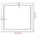 Dessus de table bois massif non traité bordure assortie