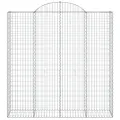 Paniers à gabions arqués 9 pcs 200x50x200/220 cm Fer galvanisé