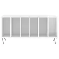 Armoire à disques blanc brillant 100x38x48 cm bois d'ingénierie