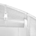 Serre avec cadre en acier blanc 12 m² 4x3x2 m