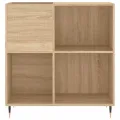 Armoire à disques chêne sonoma 84,5x38x89 cm bois d'ingénierie
