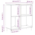 Armoire à disques chêne sonoma 84,5x38x89 cm bois d'ingénierie