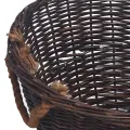 Jeu 3 paniers empilables à bois de chauffage Marron foncé Saule