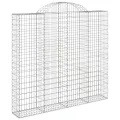 Paniers à gabions arqués 18 pcs 200x50x180/200 cm Fer galvanisé