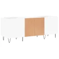 Armoire à disques blanc 121x38x48 cm bois d'ingénierie