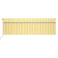 Auvent rétractable manuel avec store LED 5x3 m Jaune et blanc