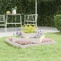 Jardinière Blanc 83x83x27 cm Bois massif de pin