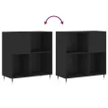 Armoire à disques noir 84,5x38x89 cm bois d'ingénierie