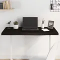 Dessus de table marron foncé bois chêne massif traité
