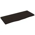 Dessus de table marron foncé bois chêne massif traité