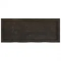 Dessus de table marron foncé bois chêne massif traité