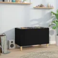 Armoire à disques noir 74,5x38x48 cm bois d'ingénierie