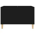 Armoire à disques noir 74,5x38x48 cm bois d'ingénierie