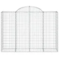 Paniers à gabions arqués 50 pcs 200x50x140/160 cm Fer galvanisé