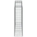 Paniers à gabions arqués 50 pcs 200x50x140/160 cm Fer galvanisé