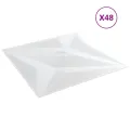 Panneaux muraux 48 pcs blanc 50x50 cm XPS 12 m² étoile