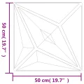 Panneaux muraux 48 pcs blanc 50x50 cm XPS 12 m² étoile