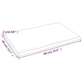 Dessus de table bois chêne massif non traité bordure assortie