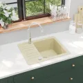 Évier de cuisine Granit Seul lavabo Beige