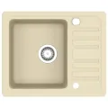 Évier de cuisine Granit Seul lavabo Beige