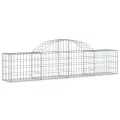 Paniers à gabions arqués 30 pcs 200x30x40/60 cm Fer galvanisé