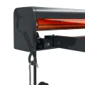 Auvent rétractable orange et marron 3,5x2,5m tissu et aluminium