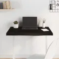 Dessus de table marron foncé bois chêne massif traité