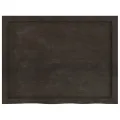 Dessus de table marron foncé bois chêne massif traité
