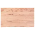 Dessus de table marron clair bois chêne massif traité