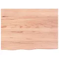 Dessus de table marron clair bois chêne massif traité