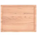 Dessus de table marron clair bois chêne massif traité