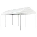 Belvédère avec toit blanc 6,69x2,28x2,69 m polyéthylène