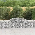 Paniers à gabions arqués 17 pcs 300x50x60/80 cm fer galvanisé
