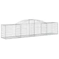 Paniers à gabions arqués 17 pcs 300x50x60/80 cm fer galvanisé