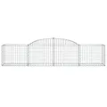 Paniers à gabions arqués 10 pcs 300x50x60/80 cm fer galvanisé
