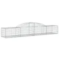 Paniers à gabions arqués 15 pcs 300x50x40/60 cm fer galvanisé