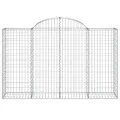 Paniers à gabions arqués 9 pcs 200x50x120/140 cm Fer galvanisé